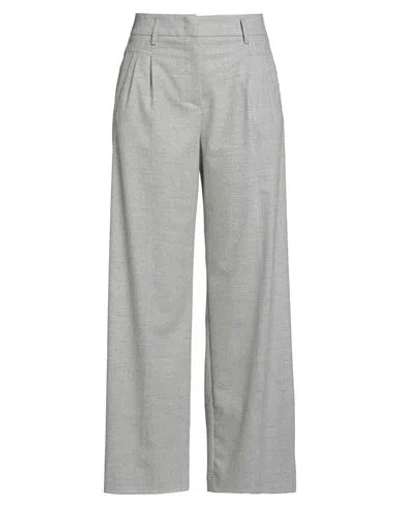 PESERICO PESERICO WOMAN PANTS GREY SIZE 10 WOOL, POLYESTER, VISCOSE, POLYAMIDE, ELASTANE