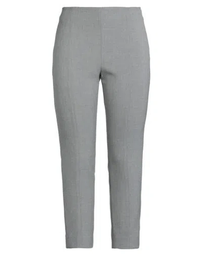 Peserico Woman Pants Grey Size 12 Polyester, Viscose, Cotton, Elastane In Gray