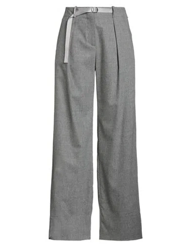 Peserico Woman Pants Grey Size 12 Virgin Wool, Cashmere, Elastane In Gray