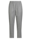 Peserico Woman Pants Grey Size 12 Virgin Wool, Cashmere, Elastane In Gray