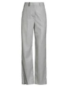 Peserico Woman Pants Grey Size 12 Virgin Wool, Polyamide, Polyester, Elastane In Gray