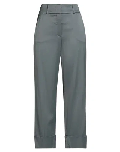 Peserico Woman Pants Grey Size 12 Viscose, Wool, Elastane In Gray