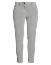 Peserico Woman Pants Grey Size 14 Cotton, Modal, Elastane In Gray