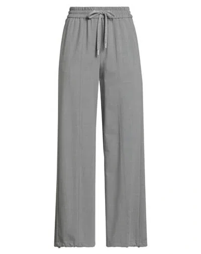 Peserico Woman Pants Grey Size 4 Virgin Wool, Elastane In Gray