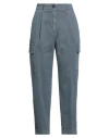 Peserico Woman Pants Grey Size 6 Cotton, Elastane In Gray