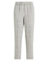 Peserico Plaid-check Cropped Trousers In Grey