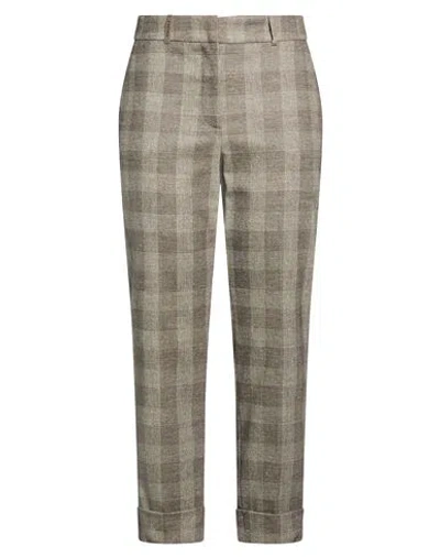 Peserico Woman Pants Grey Size 6 Virgin Wool, Cashmere, Polyester, Polyamide, Elastane In Brown