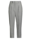 Peserico Woman Pants Light Grey Size 10 Wool, Polyester, Viscose, Polyamide, Elastane In Gray