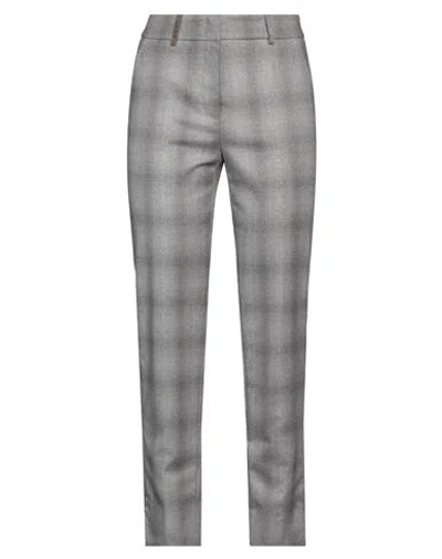 Peserico Woman Pants Grey Size 6 Virgin Wool, Polyamide, Polyester, Elastane In Gray