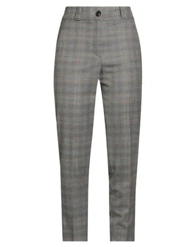 Peserico Woman Pants Grey Size 8 Virgin Wool, Elastane In Gray