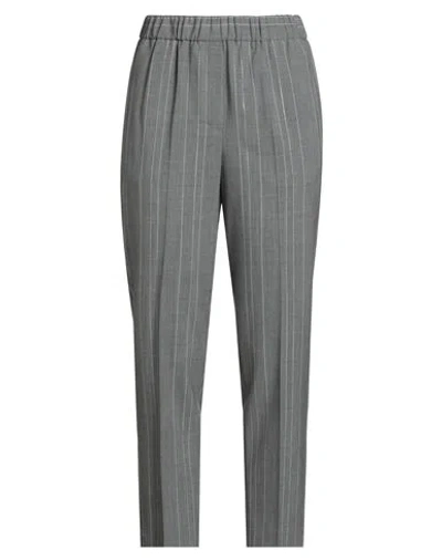 Peserico Woman Pants Grey Size 8 Virgin Wool, Elastane, Polyester In Gray
