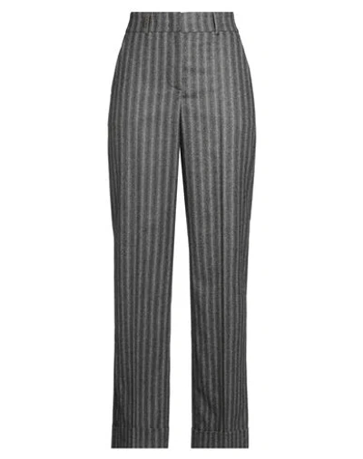 Peserico Woman Pants Charcoal Size 6 Virgin Wool, Polyamide, Polyester, Elastane In Gray