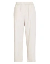 Peserico Woman Pants Ivory Size 10 Cotton, Elastane In White