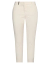 Peserico Easy Woman Pants Ivory Size 12 Cotton, Elastane In White