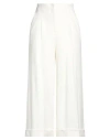 Peserico Woman Pants Ivory Size 10 Cotton, Linen, Polyamide, Elastane In White