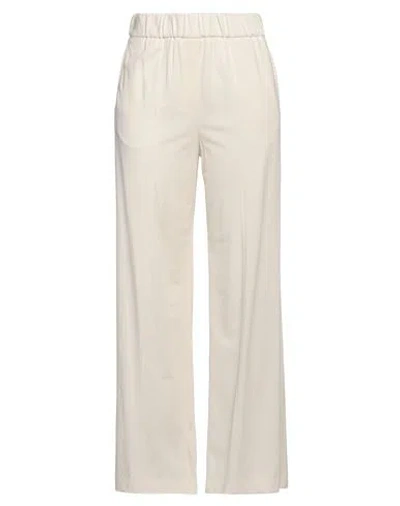 Peserico Woman Pants Ivory Size 10 Cotton In White