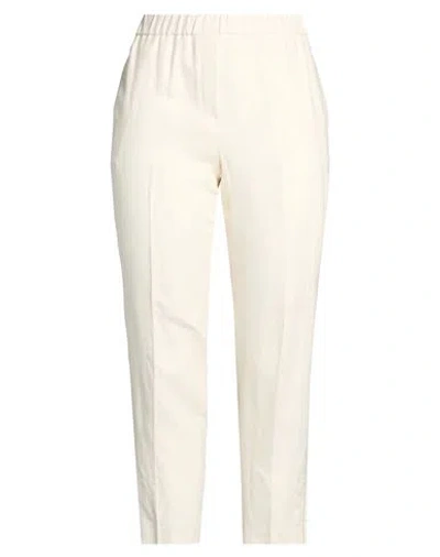 Peserico Woman Pants Ivory Size 10 Linen In Neutral