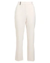 Peserico Woman Pants Ivory Size 10 Polyester, Viscose, Cotton, Elastane In White