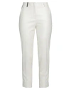 Peserico Cropped Logo-patch Trousers In White
