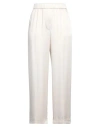 Peserico Woman Pants Ivory Size 6 Acetate, Viscose In White