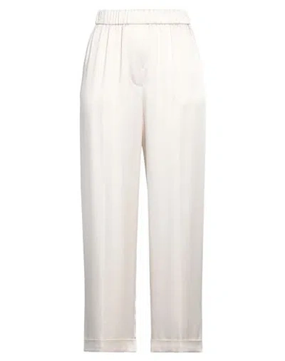 Peserico Woman Pants Ivory Size 6 Acetate, Viscose In White
