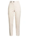 Peserico Woman Pants Beige Size 6 Cotton, Elastane In Neutral