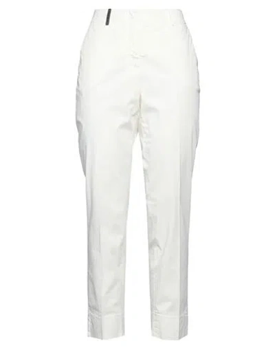 Peserico Woman Pants Ivory Size 4 Cotton, Lyocell, Elastane In White