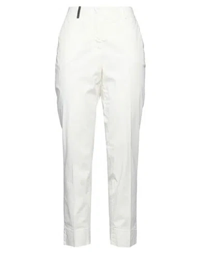 Peserico Woman Pants Ivory Size 2 Cotton, Lyocell, Elastane In White