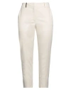 Peserico Easy Woman Pants Ivory Size 12 Cotton, Elastane In White