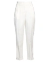 Peserico Woman Pants White Size 10 Polyester