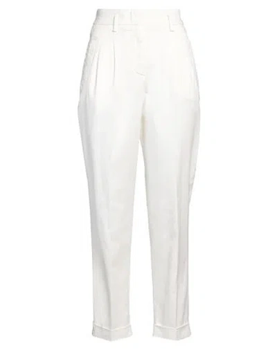 Peserico Woman Pants White Size 10 Polyester