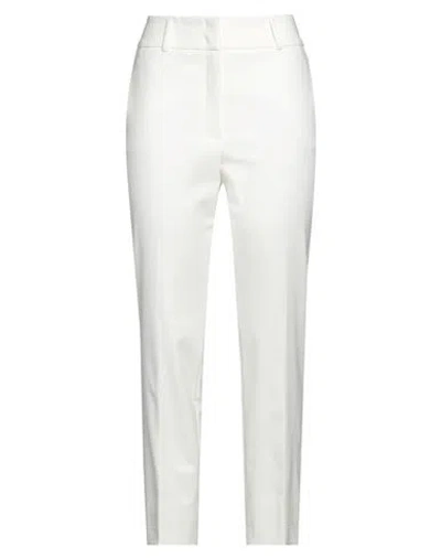 Peserico Woman Pants Ivory Size 14 Cotton, Viscose, Elastane In White