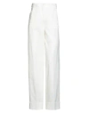 Peserico Woman Pants Ivory Size 2 Cotton, Elastane In White