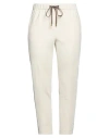Peserico Woman Pants Ivory Size 4 Polyamide, Elastane, Cotton In White