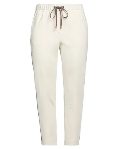 Peserico Woman Pants Ivory Size 4 Polyamide, Elastane, Cotton In White