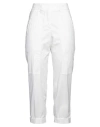 Peserico Woman Pants Off White Size 6 Cotton, Viscose, Elastane In White