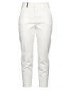 Peserico Easy Woman Pants White Size 6 Cotton, Elastane