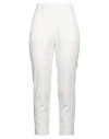 Peserico Woman Pants White Size 6 Cotton, Elastane