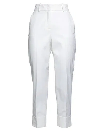 Peserico Woman Pants Ivory Size 8 Cotton, Elastane In White
