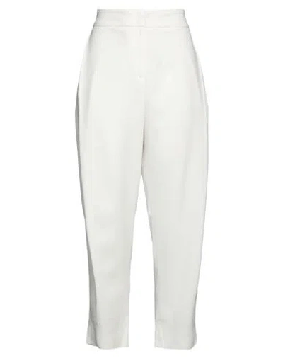 Peserico Woman Pants Ivory Size 6 Viscose, Elastane In White