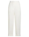 Peserico Woman Pants Ivory Size 6 Viscose In White