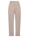 Peserico Woman Pants Light Brown Size 14 Cotton, Elastane In Beige