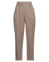 Peserico Woman Pants Khaki Size 2 Cotton, Tencel, Silk, Elastane In Beige