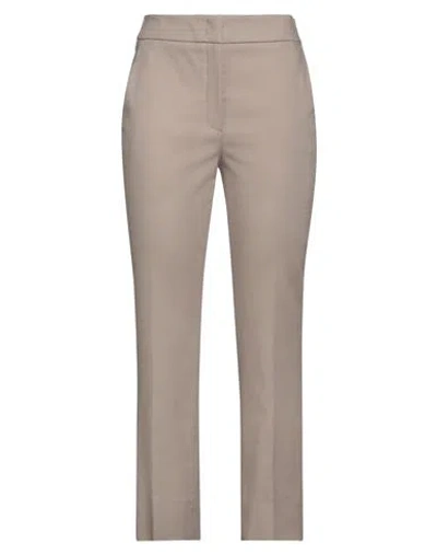 Peserico Woman Pants Khaki Size 10 Cotton, Viscose, Elastane In Beige