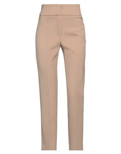 Peserico Woman Pants Khaki Size 10 Polyester, Viscose, Cotton, Elastane In Beige