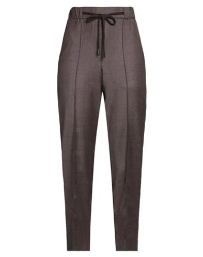 Peserico Woman Pants Khaki Size 2 Virgin Wool, Polyamide, Metallic Fiber In Beige