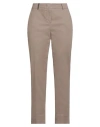 Peserico Woman Pants Khaki Size 12 Cotton, Tencel, Silk, Elastane In Beige