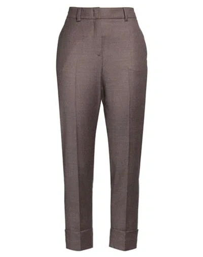 Peserico Woman Pants Khaki Size 6 Virgin Wool, Polyamide, Metallic Fiber In Beige