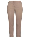 Peserico Woman Pants Khaki Size 10 Cotton, Elastane In Beige