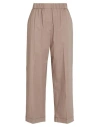 Peserico Woman Pants Khaki Size 6 Cotton, Elastane In Brown